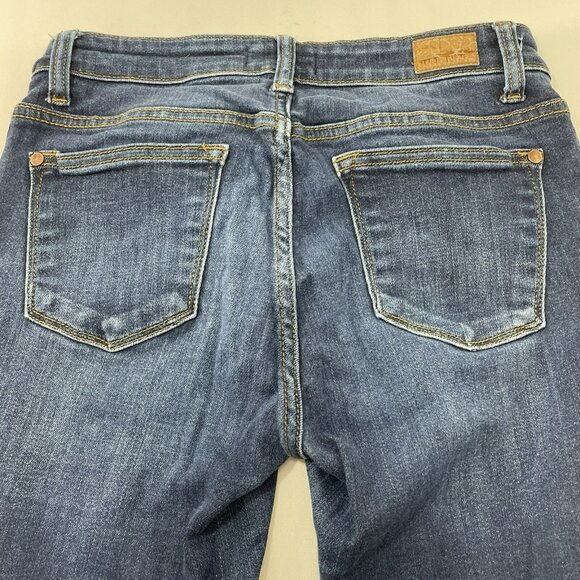 Judy Blue Skinny Slim Jeans Women Size 9/29 Fade Wash Distressed Moto Biker Rock - Picture 5 of 12